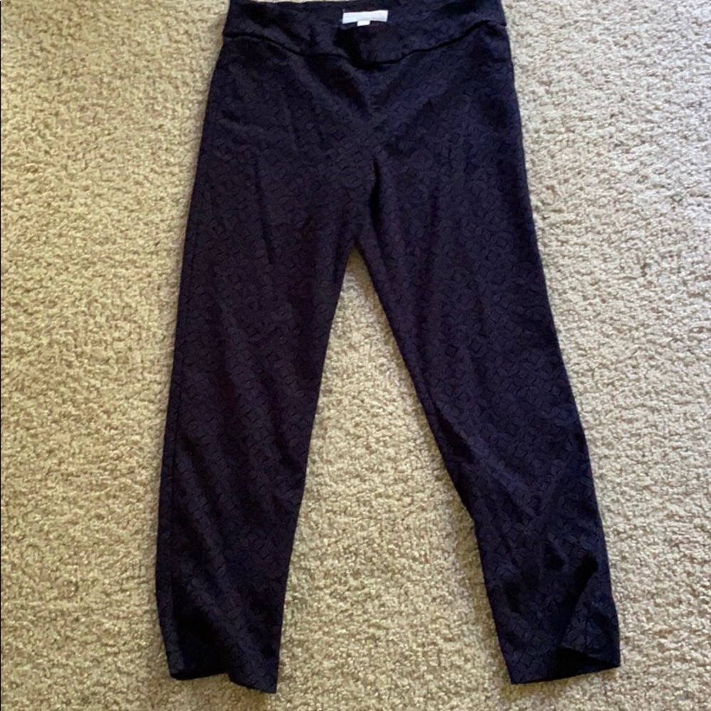 Margaret M navy patterned skinny pants